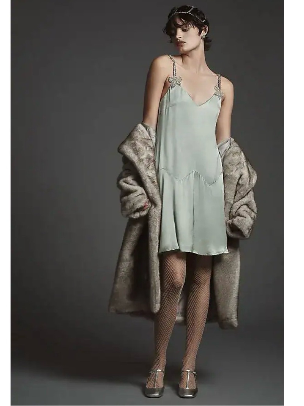 Corey Lynn Calter Silky Bow Strap Mini Dress
